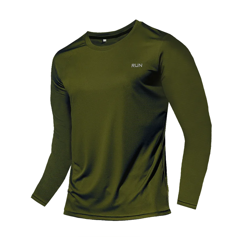 Quick Dry Breathable T-Shirt Sports Tops Training Clothes Long Sleeve T-Shirt Men's Autumn Running Gym Accessories Men Fitness