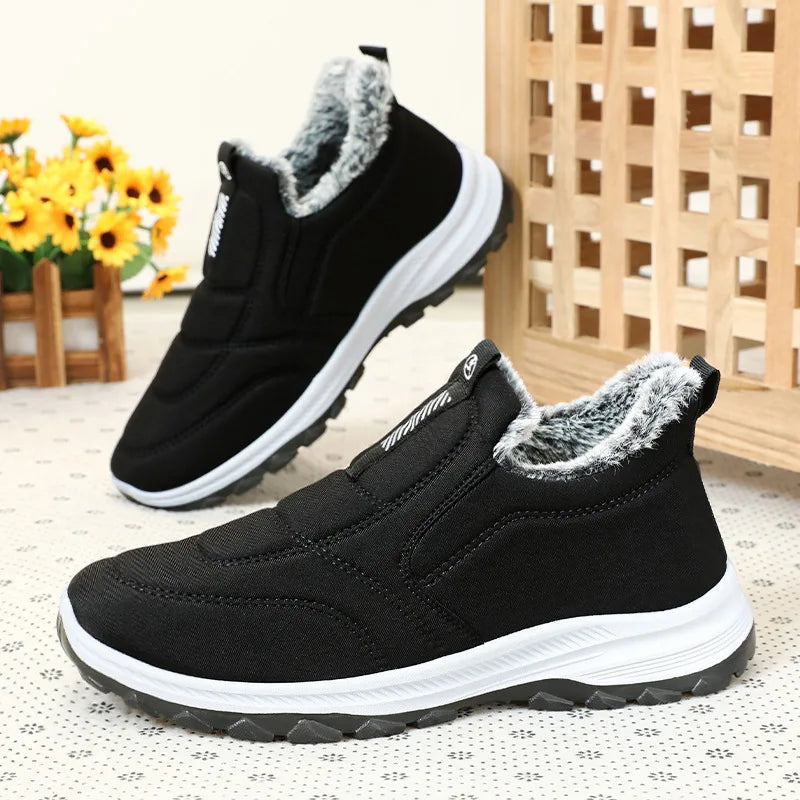 Women's Winter Slip On Walking Shoes Fashion Lightweight Running Shoes For Women Workout Warm Casual Non Slip Sneakers