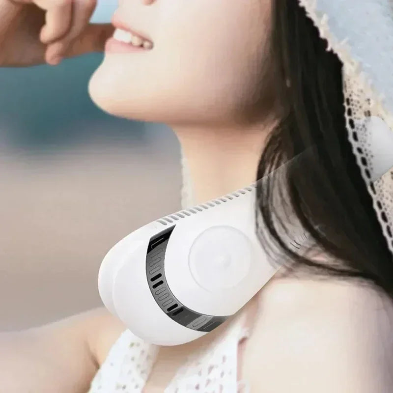 XIAOMI MIJIA New Portable Hanging Neck Fan Smart RC Foldable Summer Air Cooling 5000mAh USB Rechargeable Bladeless Mute Fan