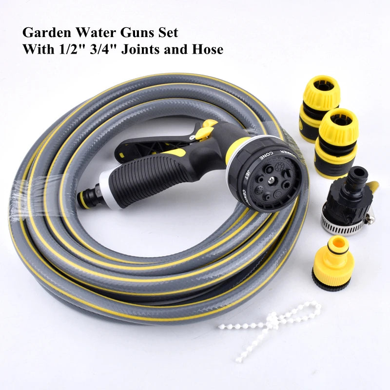 1/2" 3/4" Multifunctional Garden Water Guns Car Washing Set Vegetable Flower Watering Sprinkler Nozzle Spray Irrigation System