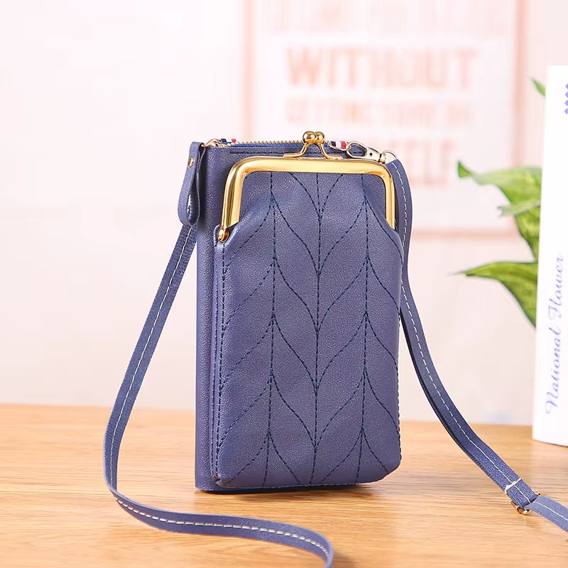 Girls Pu Leather Small Shoulder Bag Casual Handbag Crossbody Phone Wallet Bags for Women Phone Pocket Girl Purse Messenger Bags