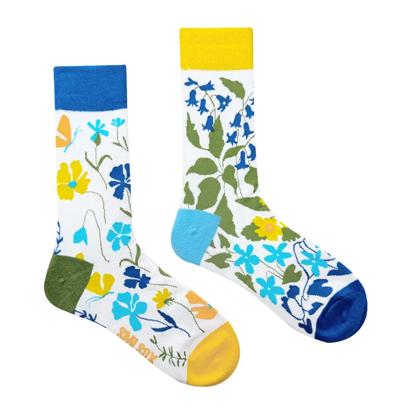 1 Pair Man Women Sock Original AB Tide Socks Colorful Socks Flowers Fruits Candy Cotton Socks Daily Friend Get-together Gifts