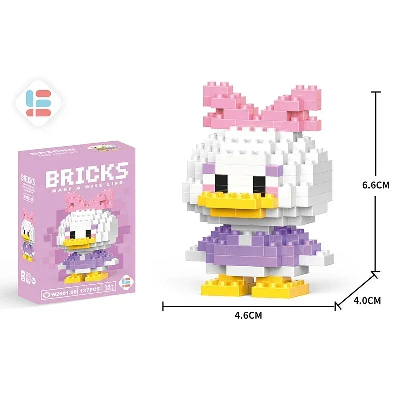 Disney Stitch Building Blocks Anime Kawaii Cartoon mini Action Children's Figures Blocks Bricks Assemble DIY Toys Gift for Kids