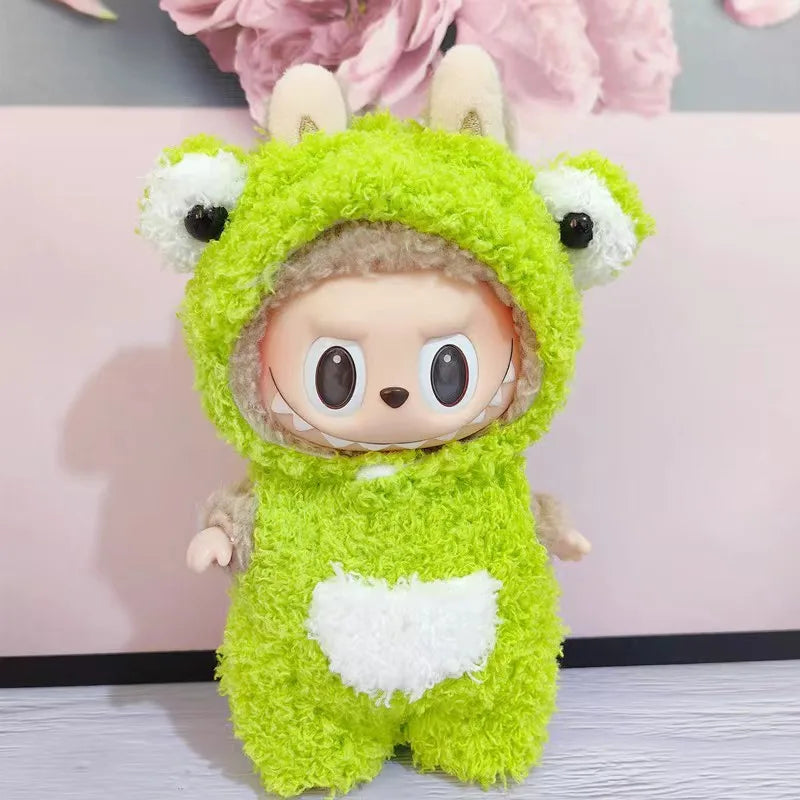 17cm Cute Mini Plush Doll'S Clothes Outfit Accessories For Korea Kpop Exo Labubu Idol Dolls Bear Jumpsuit Clothing DIY Kids Gift