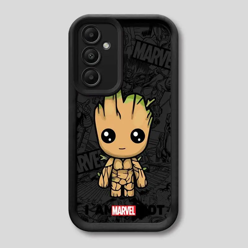 Marvel Deadpool Groot Phone Case for Samsung Galaxy A25 A35 A15 A51 A55 A51 A71 A72 A73 A52 A52s A53 A54 4G 5G Soft Copa