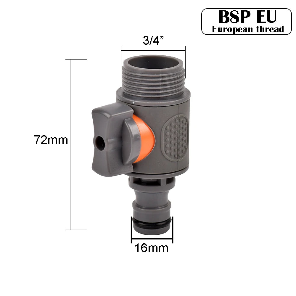 1/2" 3/4" 1 Inch Garden Hose Quick Connector Stopwater Connector Garden Tap Water Gun Coupler Watering Pipe Fitting