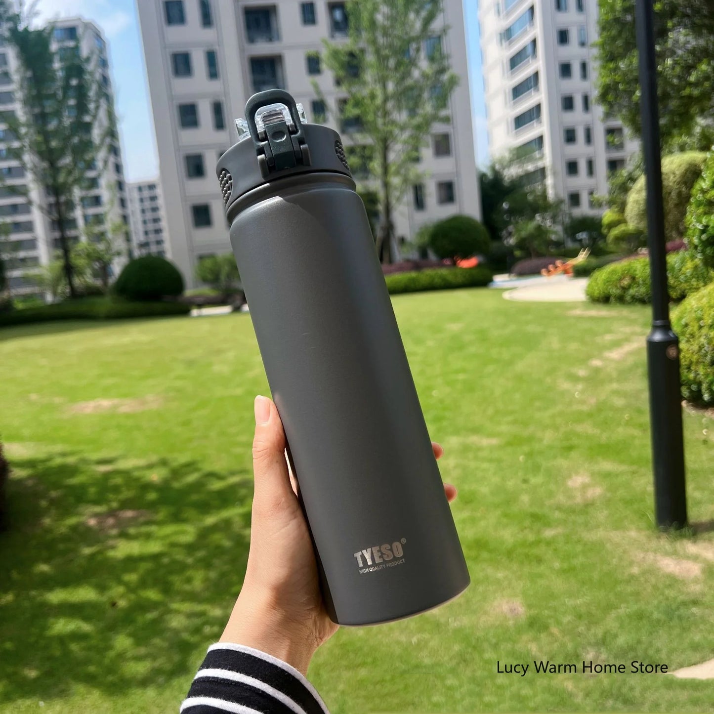 Thermal Water Bottle with Straw 750/600ML Stainless Steel Bottle Keeps Cold and Heat High Capacity Thermal Mug Thermos Bottle