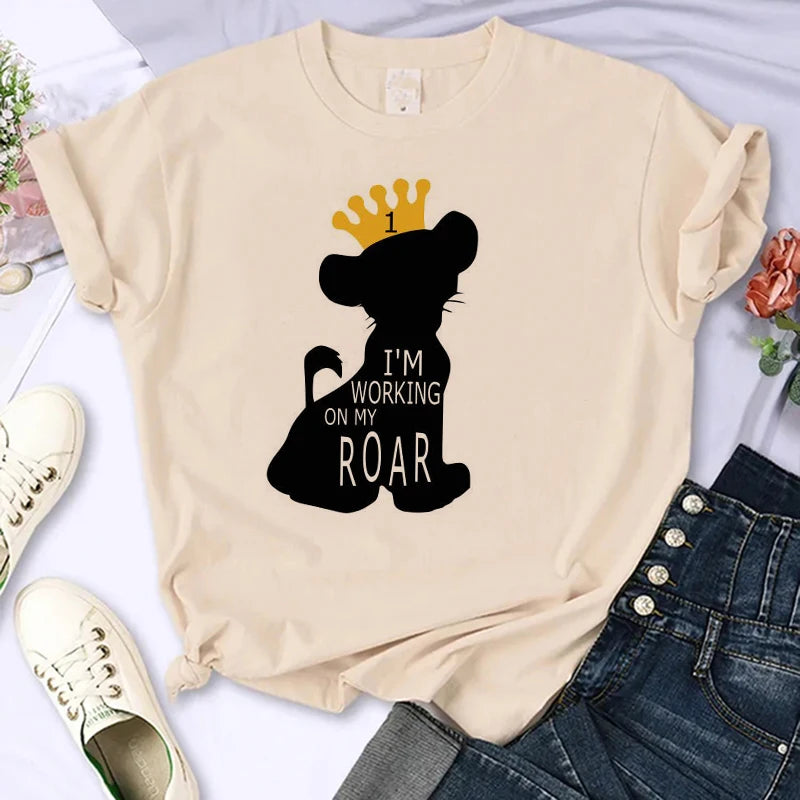 Funny Kawaii 90s The Lion King T-shirt Funny Disney T Shirt Harajuku Hakuna Matata Tshirt Women Top Tees Female Clothes