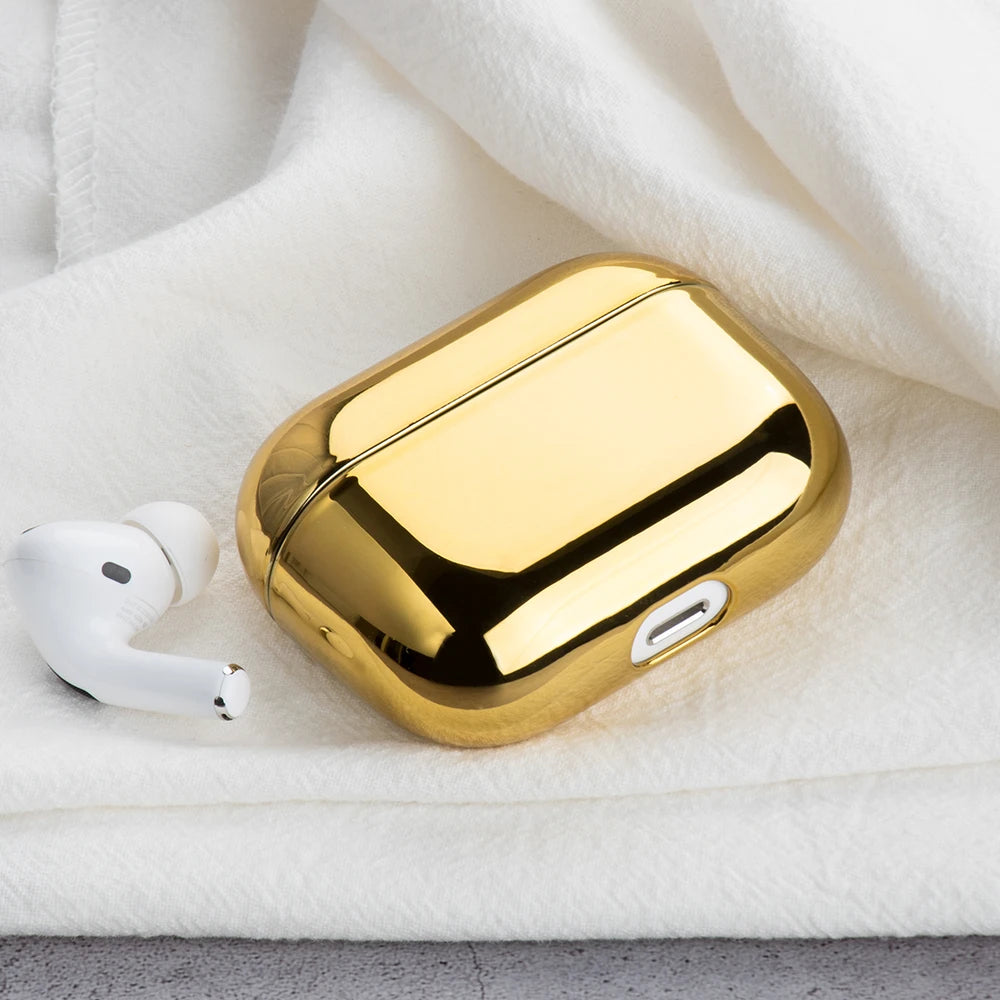 For AirPods Pro 2 Case Electroplated Gold Earphone Case For Apple AirPods Pro 2 1 3 Case Plating Cover For AirPods 3 Pro 2 funds