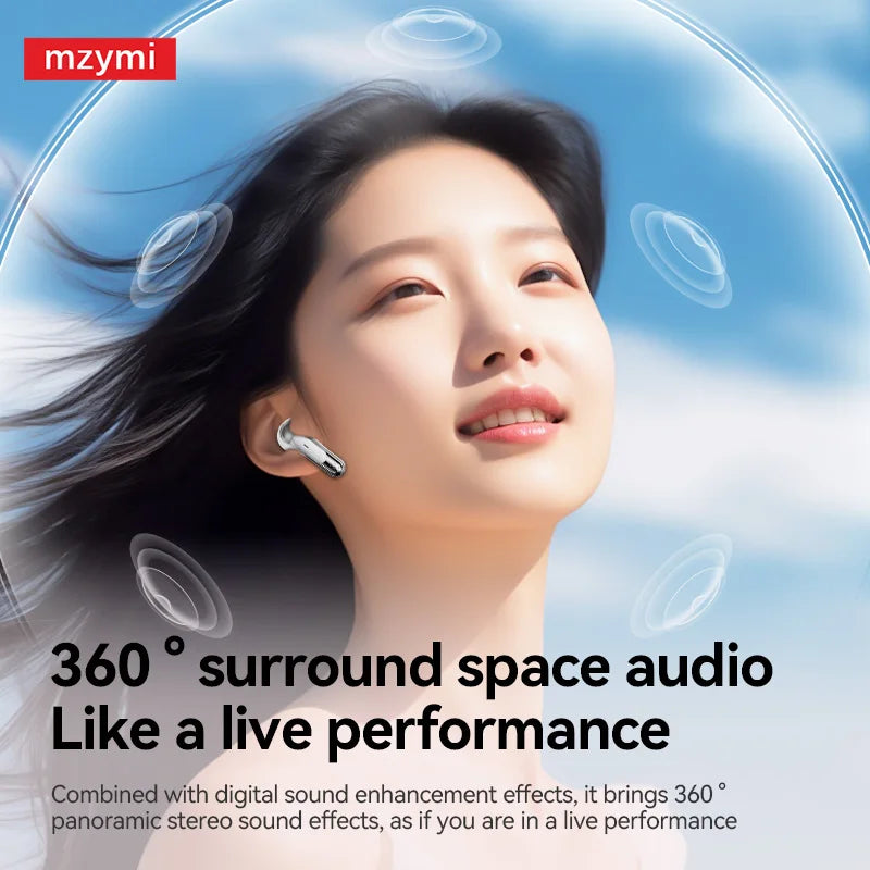 mzymi Y107 TWS Headset ENC Noise Cancelling Bluetooth5.3 Wireless Earphone LED Digital Display HiFi Stereo Headphone For XIAOMI