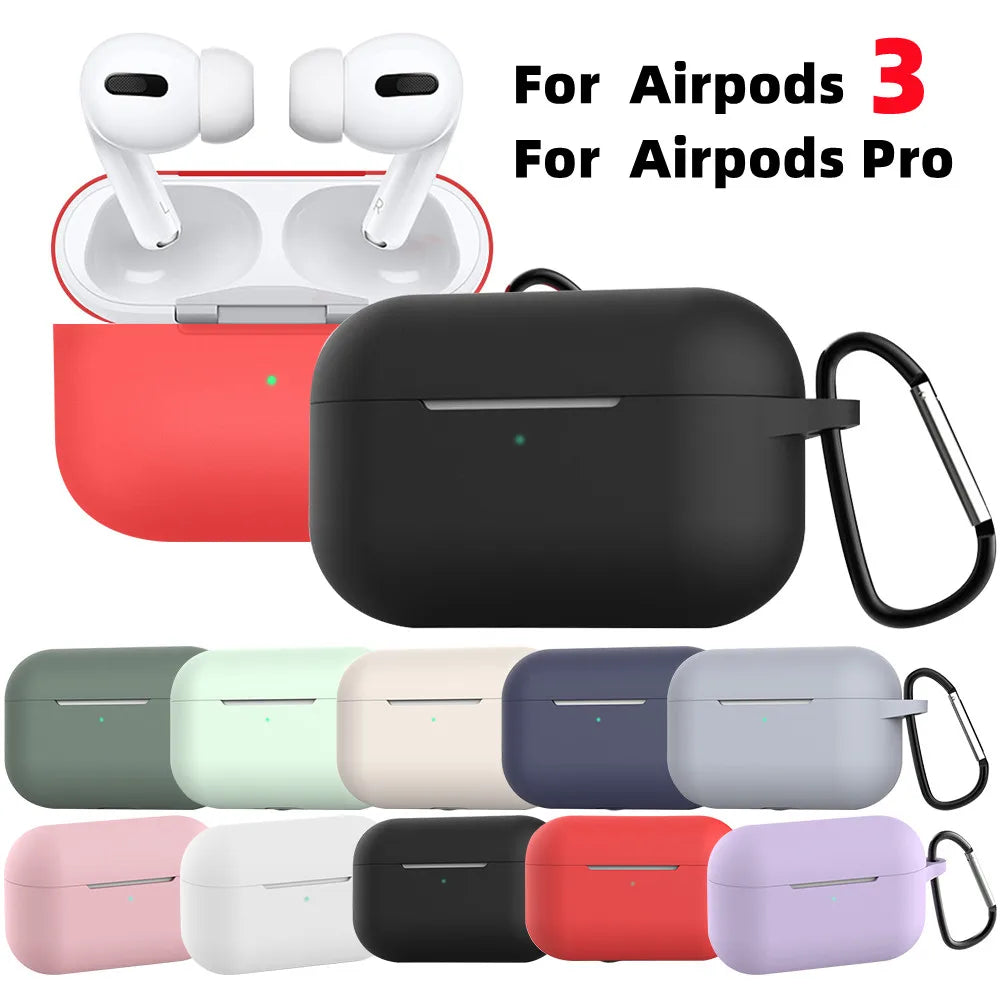 Silicone Cover Case For apple Airpods Pro Case Air Pods 3 Bluetooth Case Protective For Air Pod Pro 3 Earphone Accessories