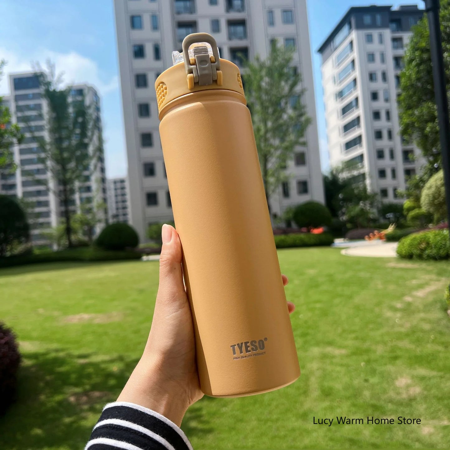 Thermal Water Bottle with Straw 750/600ML Stainless Steel Bottle Keeps Cold and Heat High Capacity Thermal Mug Thermos Bottle