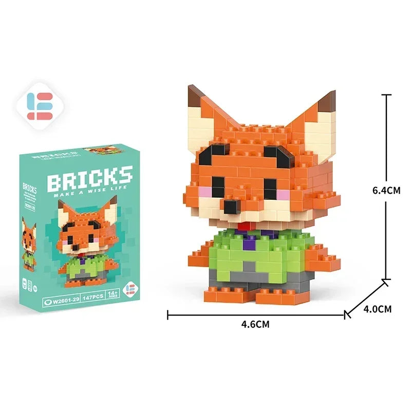 Disney Stitch Building Blocks Anime Kawaii Cartoon mini Action Children's Figures Blocks Bricks Assemble DIY Toys Gift for Kids