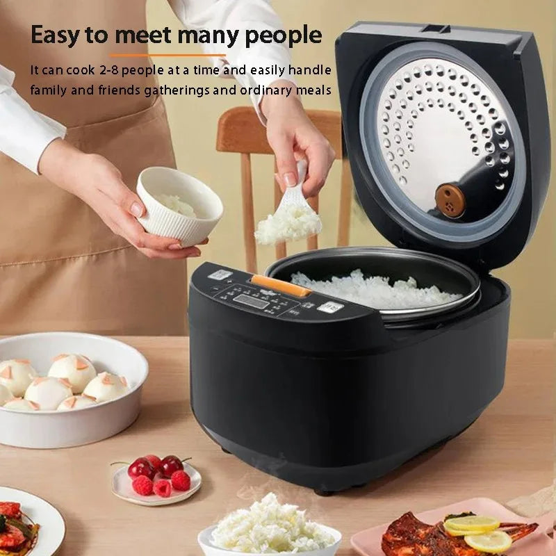 That 5L Household Rice Cooker is super convenient with intelligent appointment timing and high-fire fast cooking capabilities. It's a multi-function rice cooker that makes cooking rice a breeze! Perfect for busy days when you need a quick and delicious me