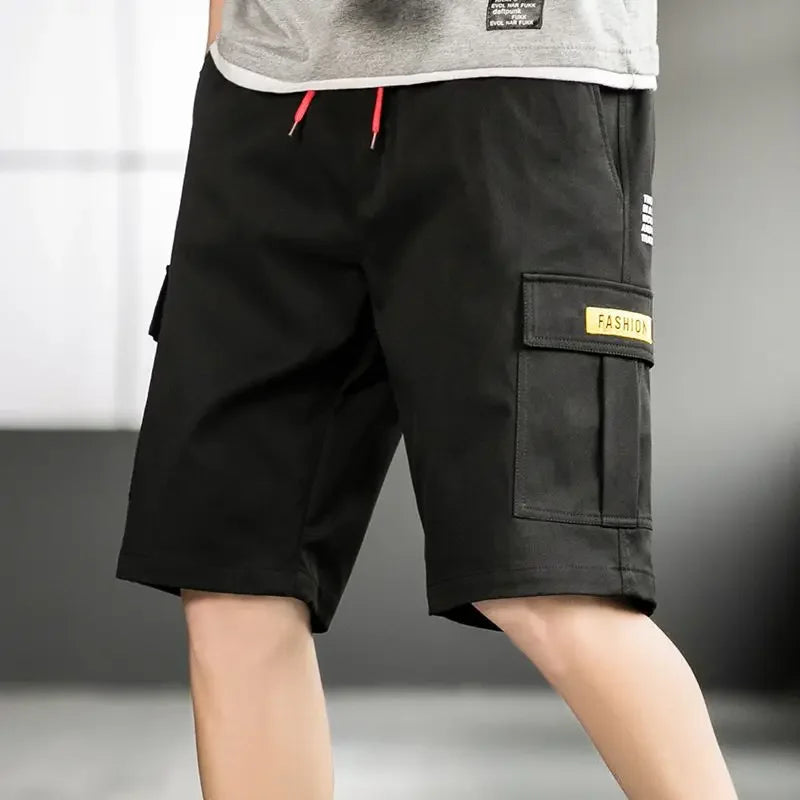 Mens Cargo Shorts Elastic Waist Multi Pocket Wide Short Pants for Men Baggy Loose Big and Tall Casual Hevy Whate New in Clothes