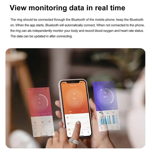 The 2024 New women men Smart Ring is a sports fitness tracker watch that's IP68 waterproof and can monitor blood oxygen levels. It's perfect for Android and iOS users. This smart ring is great for fitness enthusiasts and tech lovers alike!