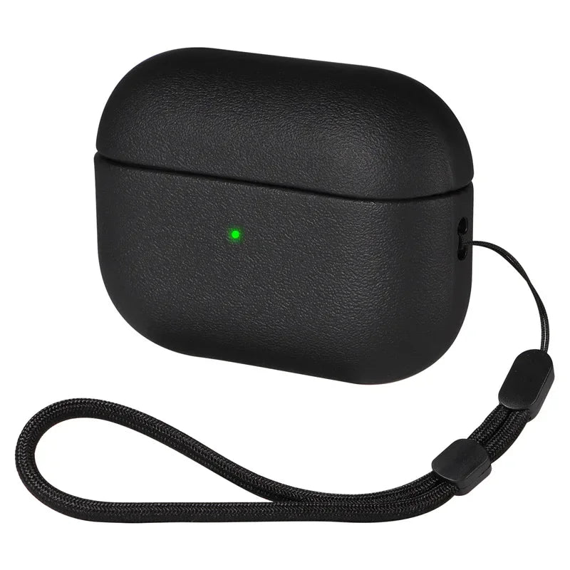 Leather grain Case For AirpPods Pro 2 Case Airpods 4 3 AirPods Pro cover Apple Bluetooth Earphone Accessories Protect Machine