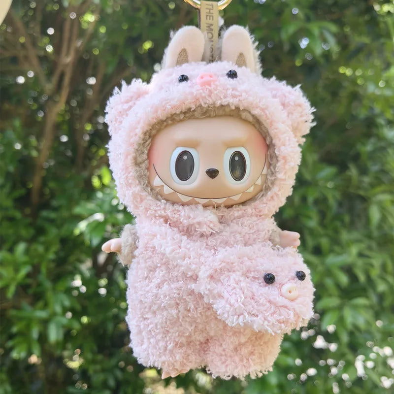 17cm Cute Mini Plush Doll'S Clothes Outfit Accessories For Korea Kpop Exo Labubu Idol Dolls Bear Jumpsuit Clothing DIY Kids Gift