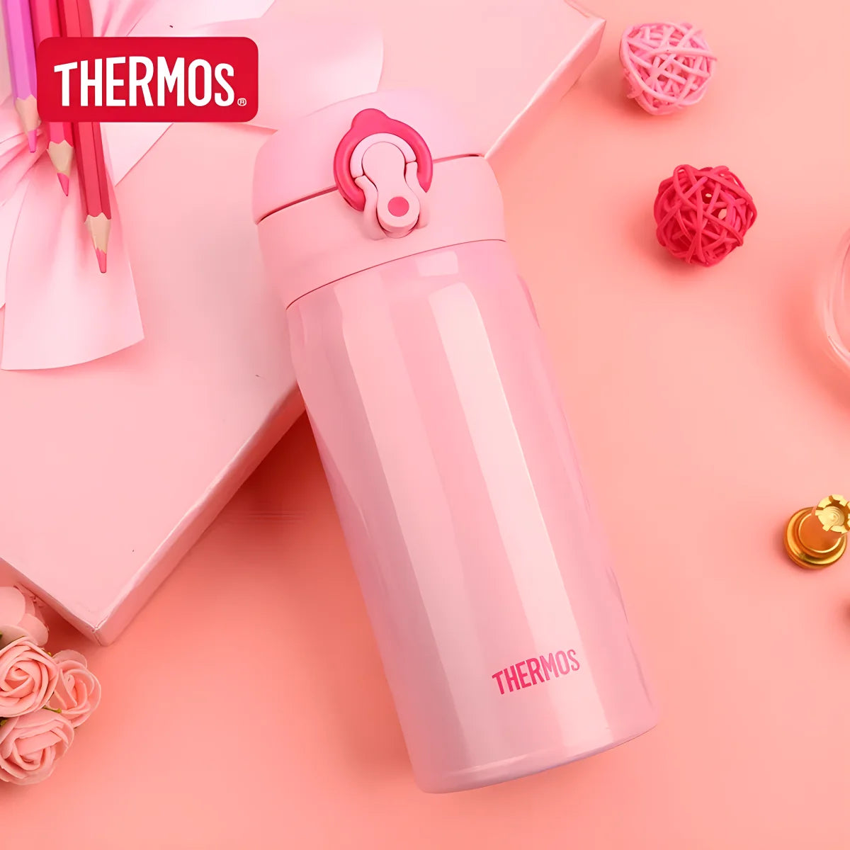 THERMOS insulated cup, vacuum flasks 350ml-500ml termos stainless steel car water bottle, male and female student Thermal cups