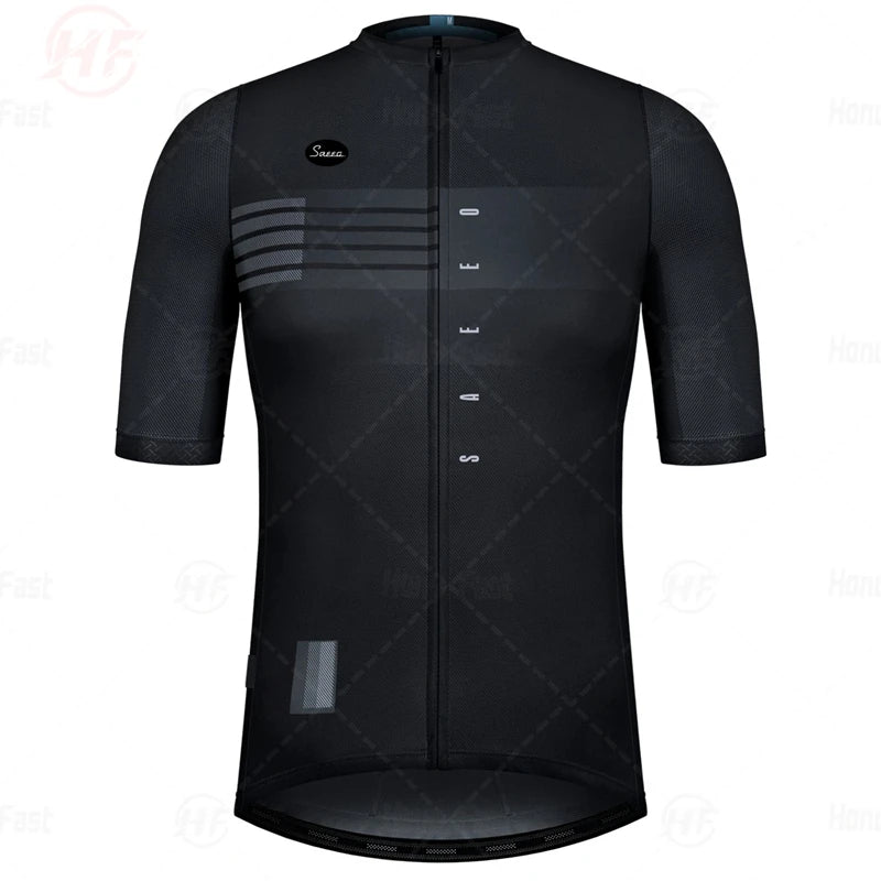 Summer High Quality 2022 New Team Men Cycling Jersey Clothing Black Short Sleeve Breathable Quick Dry Cycle Jersey Clothes Spain