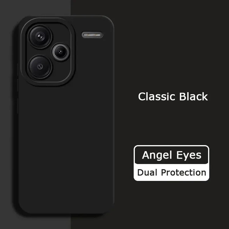 Luxury Angel Eyes Square Liquid Silicone Case Cover for Redmi Note 13 Pro Plus 5G Soft Mobile Phone Bags Note13 13Pro 13ProPlus