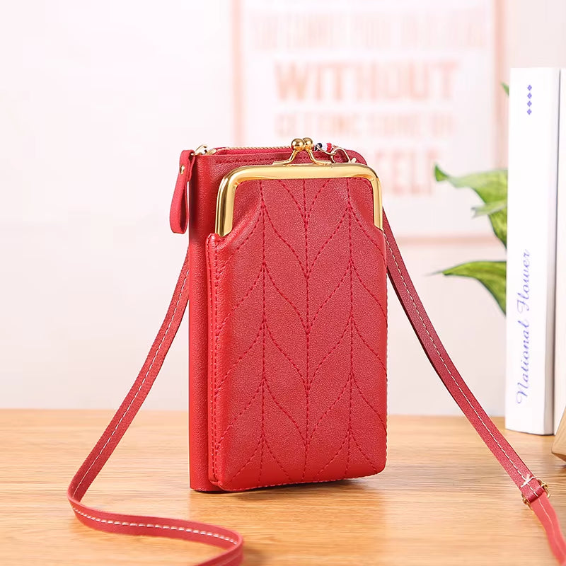 Girls Pu Leather Small Shoulder Bag Casual Handbag Crossbody Phone Wallet Bags for Women Phone Pocket Girl Purse Messenger Bags