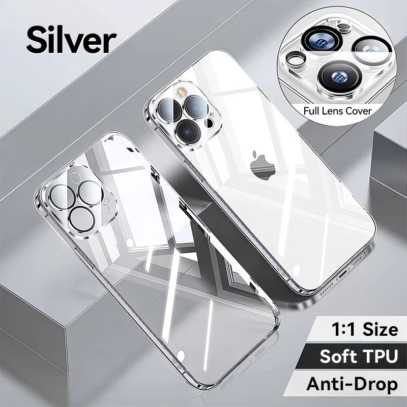 Joyroom Case For iPhone 16 15 14 13 Pro Max Anti-drop Transparent Cover For iPhone 16 Pro Max Soft TPU Case With Len Protection