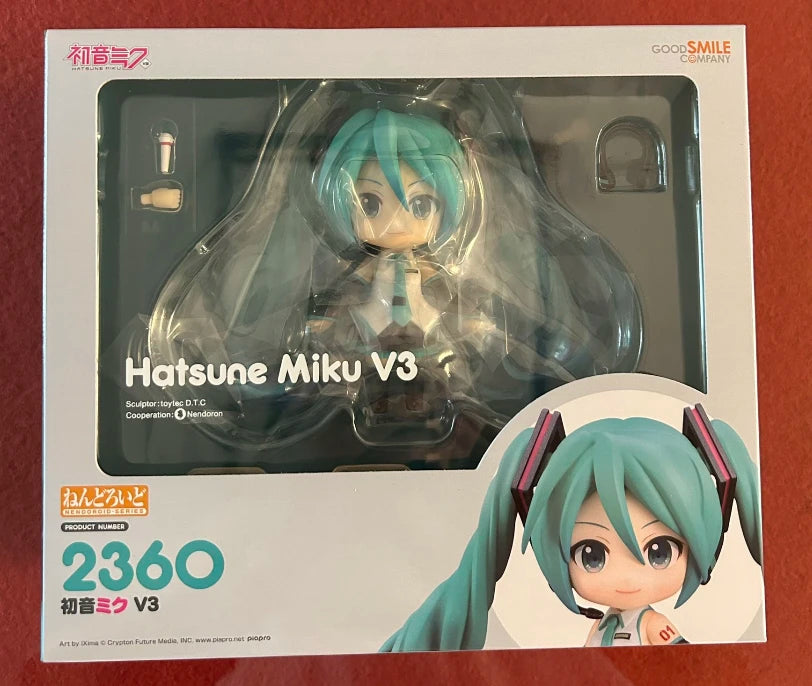 In Stock Original Good Smile Nendoroid GSC 2360 Hatsune Miku V3 10CM Anime Figure Model Collectible Action Toys Gifts