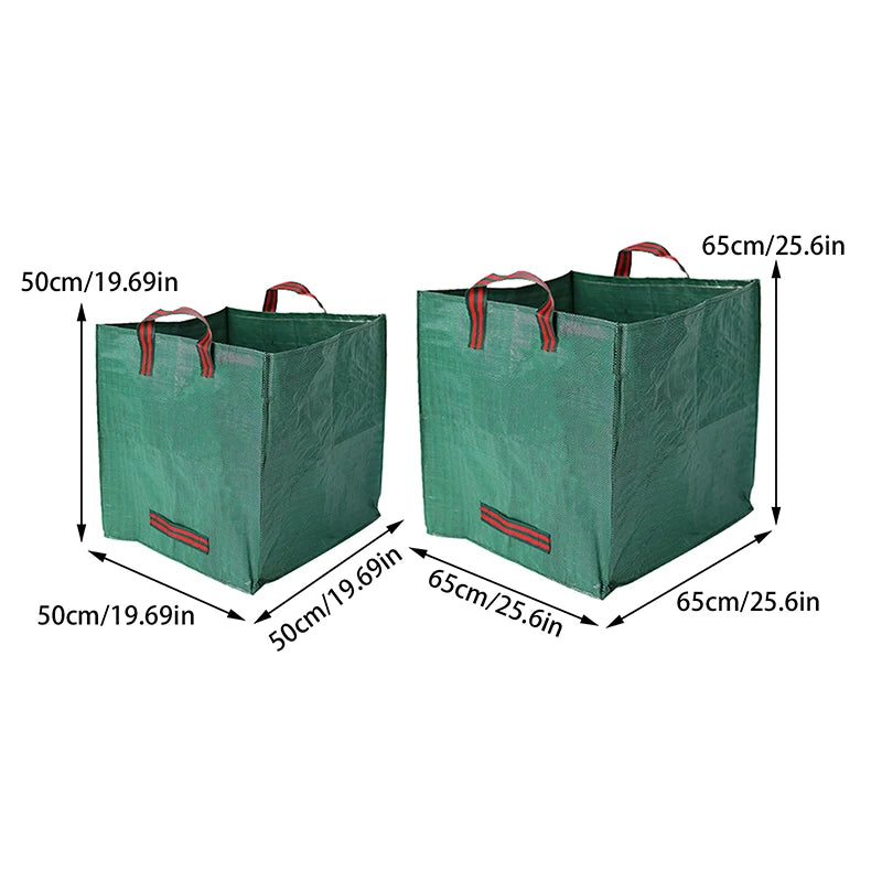 125/270L Garden PP Plant Flower Garbage Bag Deciduous Bag With Reinforced Handles Trash Can Garden Lawn Leaf Sundries Sack