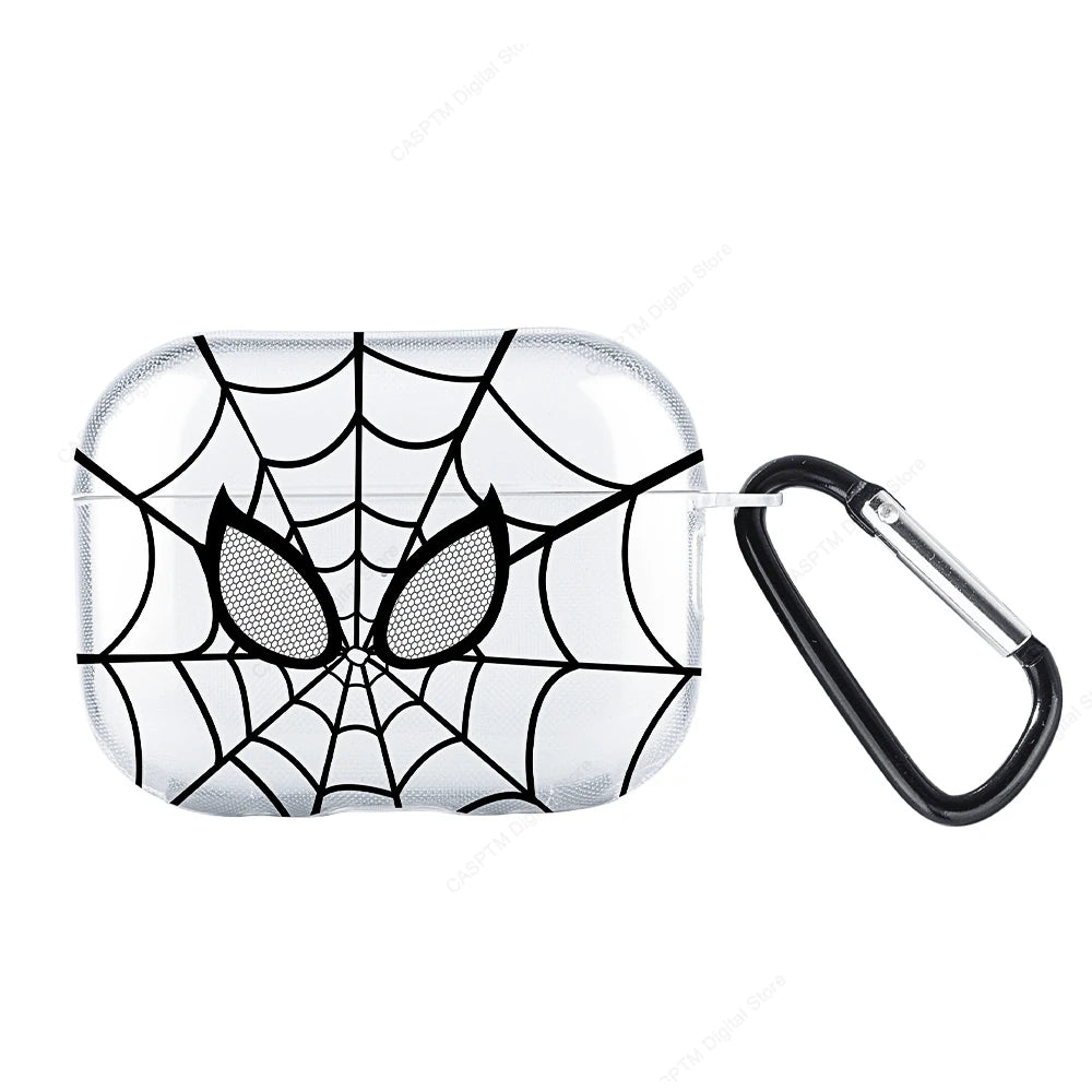 For Spider Man Design Pattern Case For AirPods Pro2 Pro 2 2nd USB C Cover For AirPods 3 3rd 2 1 Pro Generation Cases With Hook