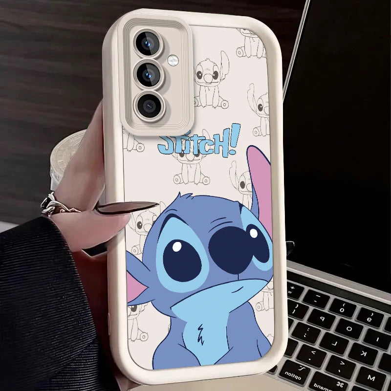 Lovely Disney Stitch Case for Samsung Galaxy S24 S23 S22 S21 Ultra Plus S20 FE A54 A53 A52 A52S A51 A50 A50S A34 A32 5G 4G Cover