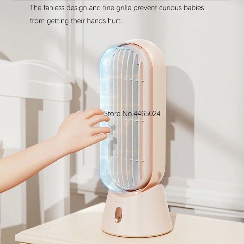 Sothing Desktop Tower Fan Bladeless Type C Mini Desk Fan Shaking Head Standard/Rechargeable Version 4000mAh Battery