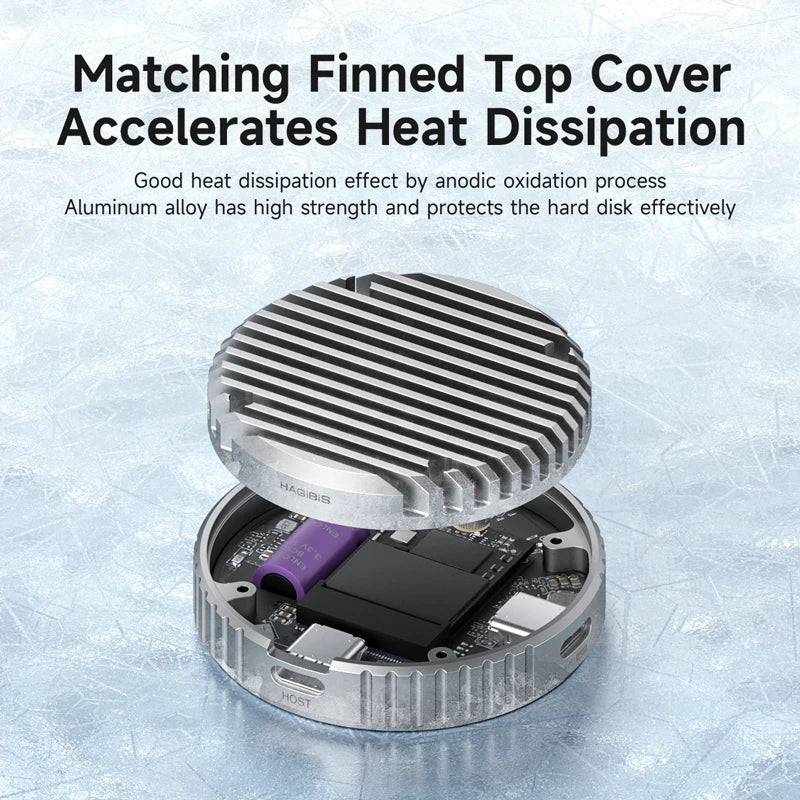 Hagibis Heatsink Heat Dissipation Fins Cover With Magsafe Only Accessories for MC100 Magnetic M.2 2230 NVMe SSD Enclosure