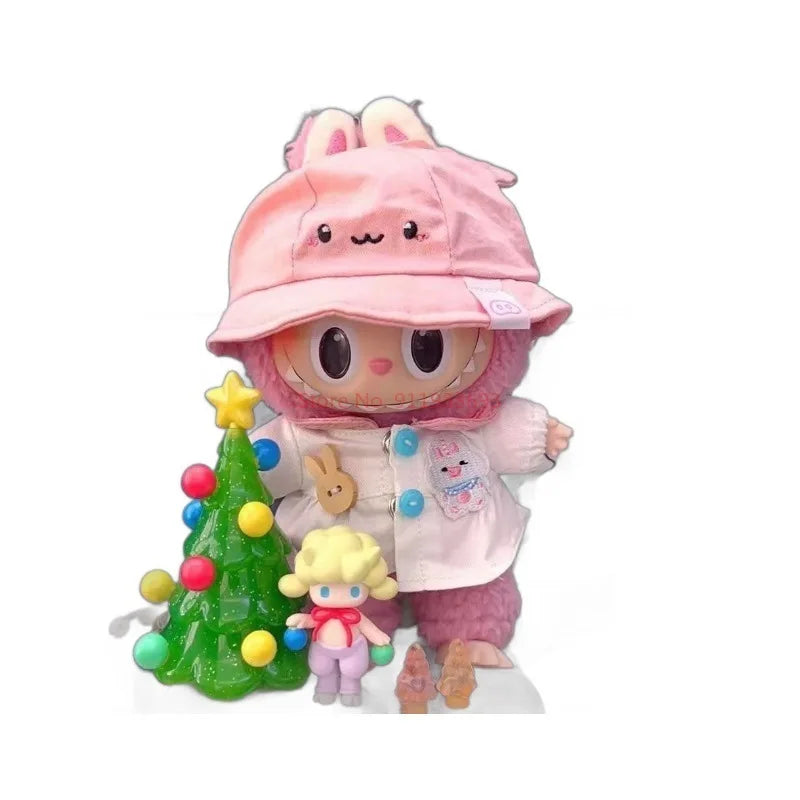 Only Skirt Hat 17cm Labubu Cute Mini Plush Doll'S Clothes Outfit Accessories Clothing Diy Kid Gift Kawaii Doll Clothes Girl Toys