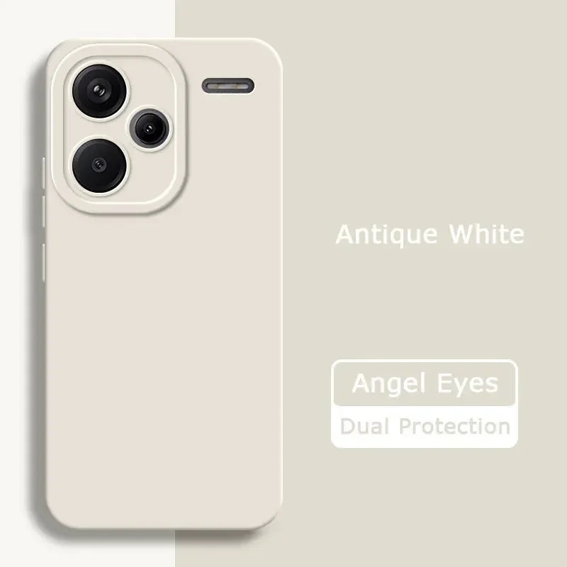 Luxury Angel Eyes Square Liquid Silicone Case Cover for Redmi Note 13 Pro Plus 5G Soft Mobile Phone Bags Note13 13Pro 13ProPlus