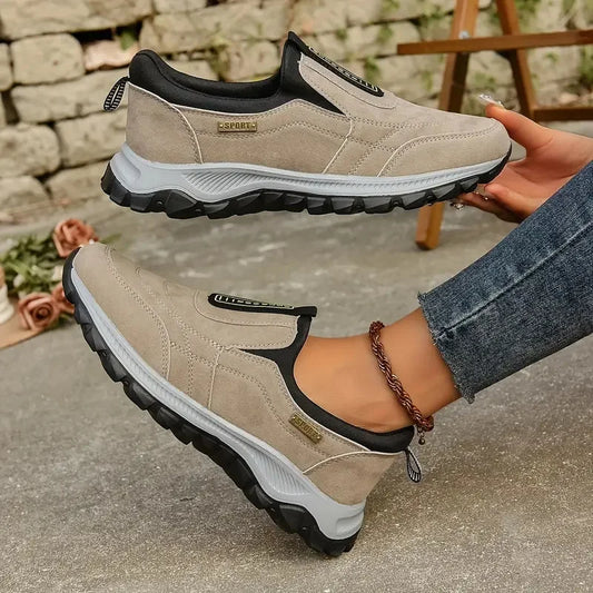 Women Casual Shoes Breathable Orthopedic Travel Sports Shoes Flat Slip on For Outdoor Activity Hiking Walking Casual Sneakers