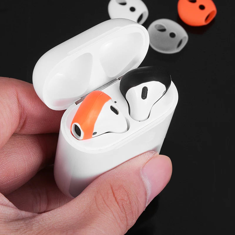 For Apple airpods 1 2 anti-lost silicone sleeve wireless Bluetooth headset case ultra-thin non-slip ear Covers caps