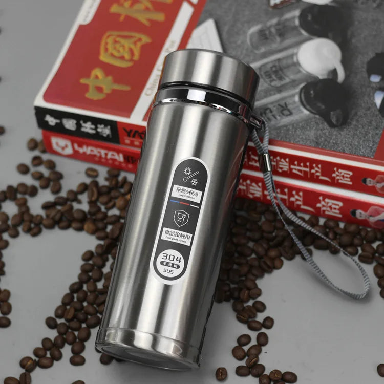 High Capacity Business Thermos Mug Stainless Steel Tumbler Insulated Water Bottle Portable Vacuum Flask For Office Tea Mugs