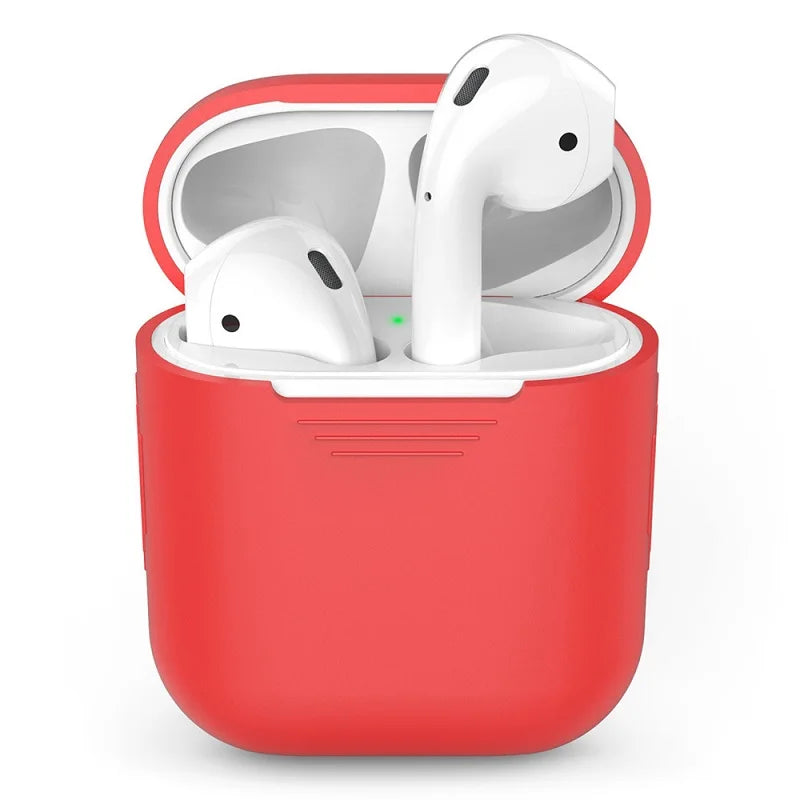 For AirPods Pro Protective Case Silicone New Solid Color Apple Airpods 2 1 Bluetooth Headset Soft Case Cover with Hook