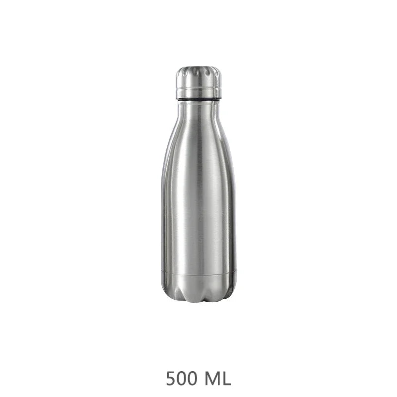 Stainless Steel Water Bottle 1 Liter Free Shipping Items, Drink Bottle for Sport Travel Cups,  500 750 1000ml Water Bottles