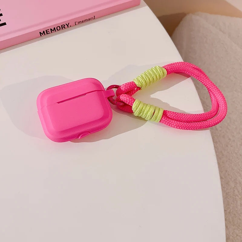 Soft Silicone Case For Airpods Pro 2 3 1 Luxury Wireless Earphone Protective Cover With Anti-lost Lanyard Headphone Accessories