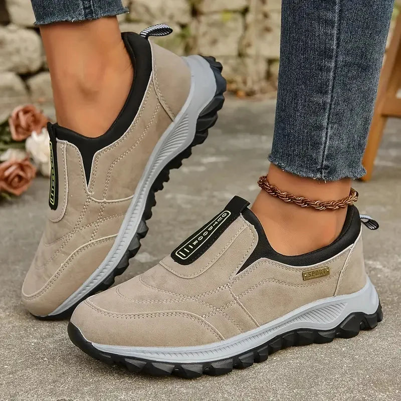 Women Casual Shoes Breathable Orthopedic Travel Sports Shoes Flat Slip on For Outdoor Activity Hiking Walking Casual Sneakers