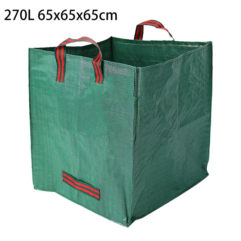 125/270L Garden PP Plant Flower Garbage Bag Deciduous Bag With Reinforced Handles Trash Can Garden Lawn Leaf Sundries Sack