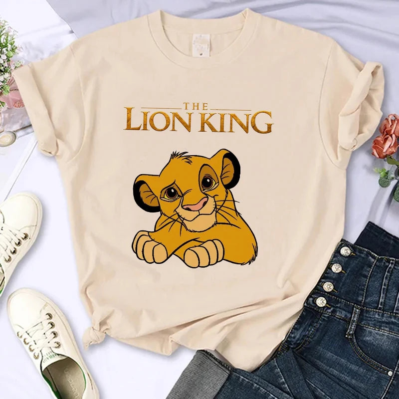 Funny Kawaii 90s The Lion King T-shirt Funny Disney T Shirt Harajuku Hakuna Matata Tshirt Women Top Tees Female Clothes