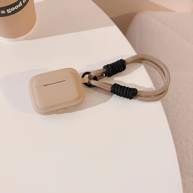 Soft Silicone Case For Airpods Pro 2 3 1 Luxury Wireless Earphone Protective Cover With Anti-lost Lanyard Headphone Accessories