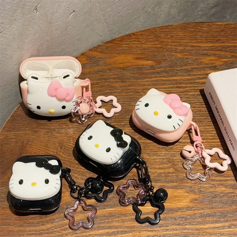 Hello Kitty For Airpods Case,Cute Candy Protective Earphone TPU Cover With Keychain For Airpods Pro 2 Case Girls Women Funda