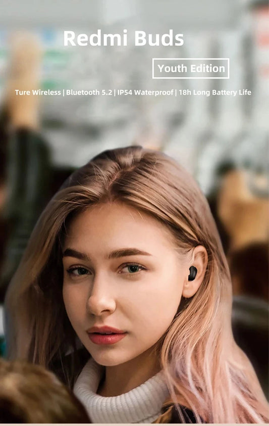 New  Xiaomi TWS Bluetooth Earphone Waterproof Sports Noise Reduction Wireless Headphones In-Ear Earbuds Headset Redmi Buds