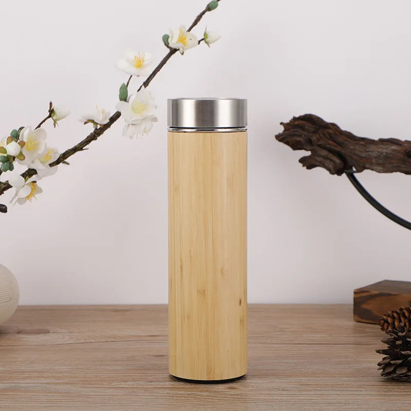 Personalized Bamboo Thermos Insulated Mup Creative Bamboo Insulated Water Bottle Heated Travel Cup Office Cup