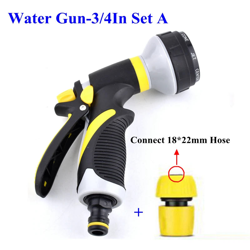 1/2" 3/4" Multifunctional Garden Water Guns Car Washing Set Vegetable Flower Watering Sprinkler Nozzle Spray Irrigation System