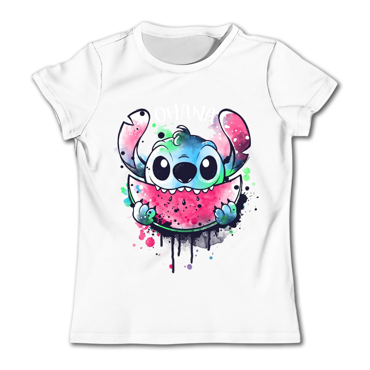 Girls Kawaii Stitch T-shirt Child Girl Clothing Toddler Tees Children Clothes 2024 Summer Short Sleeve Kids Boy Cartoon Tee Tops